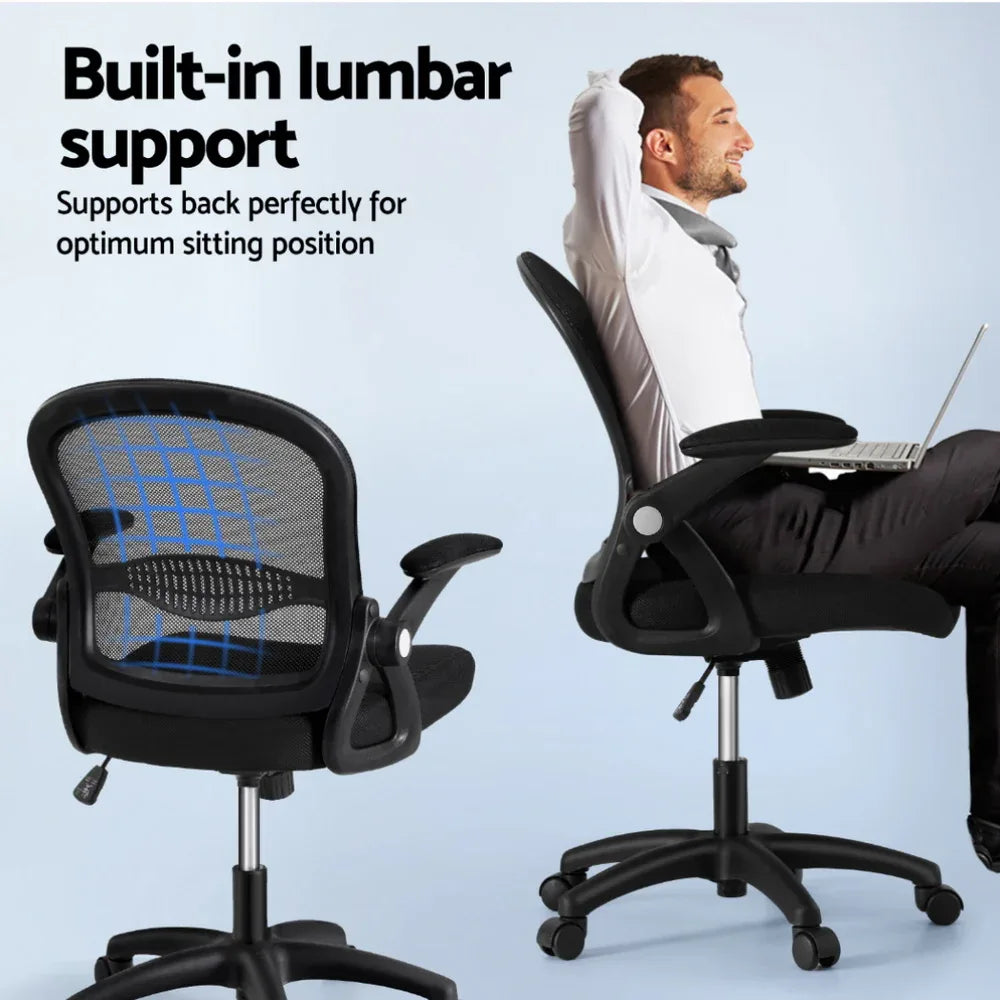 Artiss Mesh Office Chair Computer Gaming Desk Chairs Work Study Mid Back - Mekamart Australia