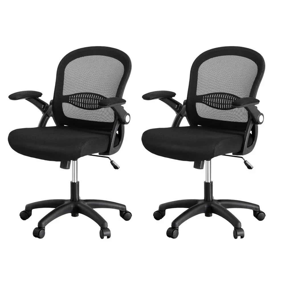 Artiss 2x Mesh Office Chair Computer Gaming Desk Chairs Work Study Mid Back - Mekamart Australia
