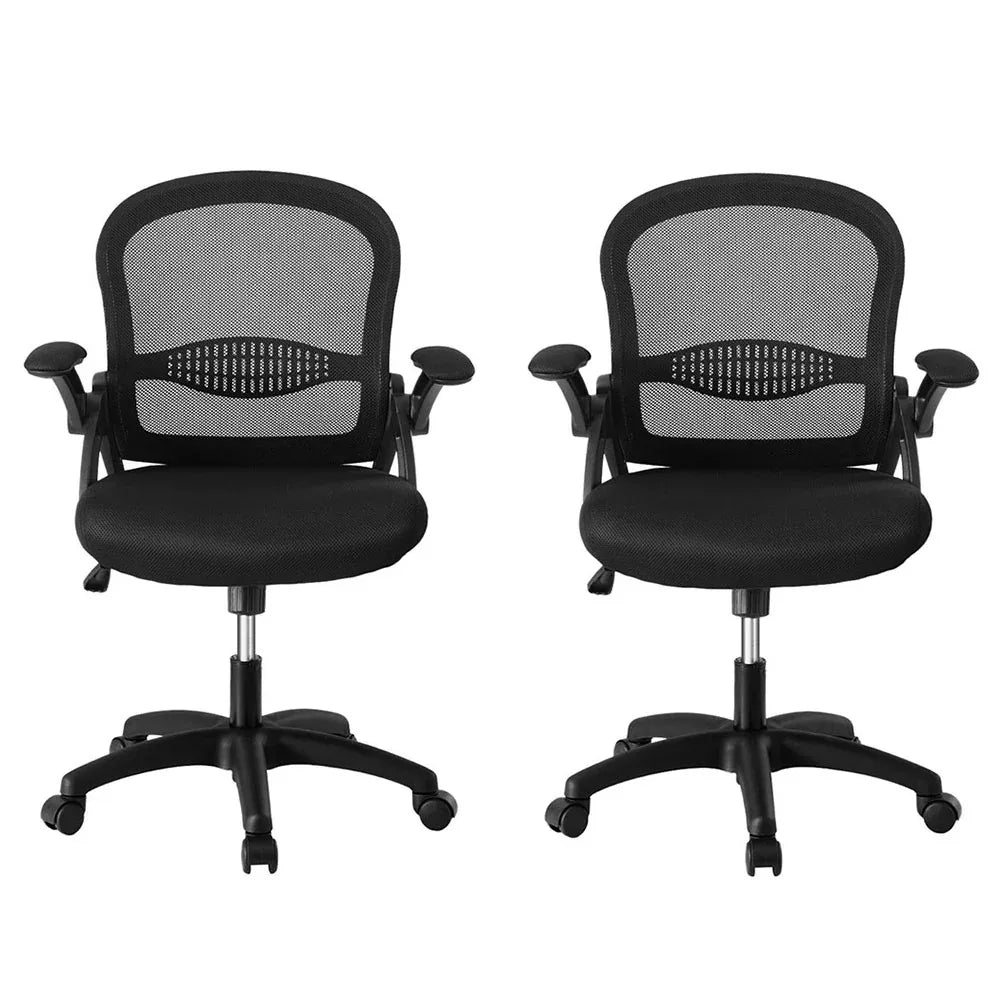 Artiss 2x Mesh Office Chair Computer Gaming Desk Chairs Work Study Mid Back - Mekamart Australia