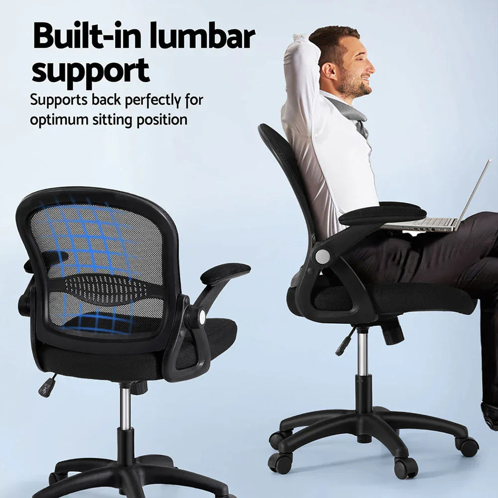 Artiss 2x Mesh Office Chair Computer Gaming Desk Chairs Work Study Mid Back - Mekamart Australia