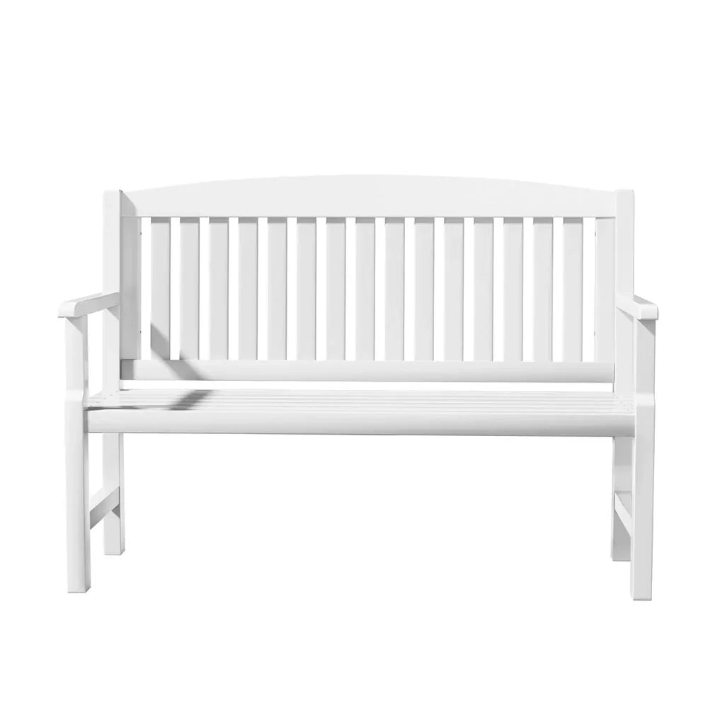 Gardeon Outdoor Garden Bench Wooden 2 Seater Lounge Chair Patio Furniture White - Mekamart Australia