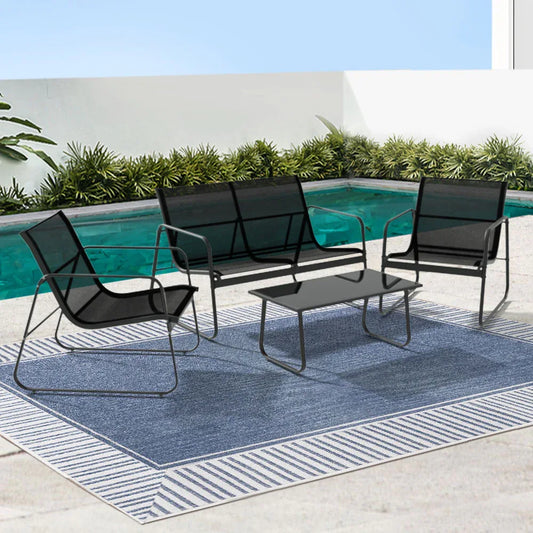 Gardeon Outdoor Sofa Set Lounge Setting Textilene Table and Chairs Garden Patio Furniture - Mekamart Australia