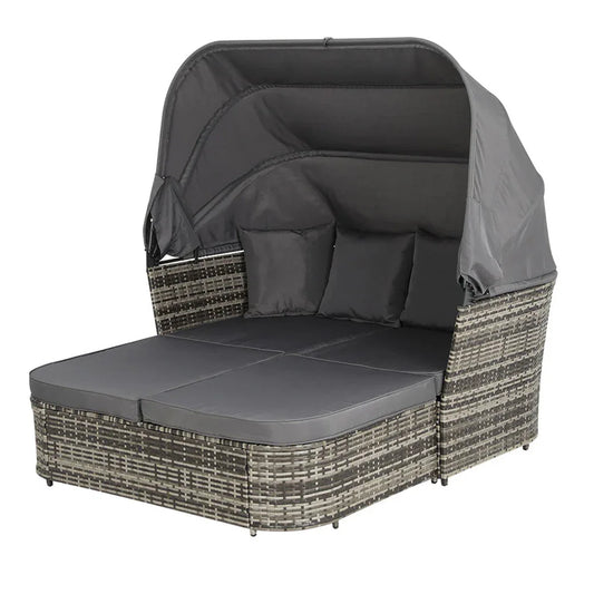 Gardeon Outdoor Sun Lounge Setting Patio Furniture Wicker Sofa Garden Day Bed - Mekamart Australia