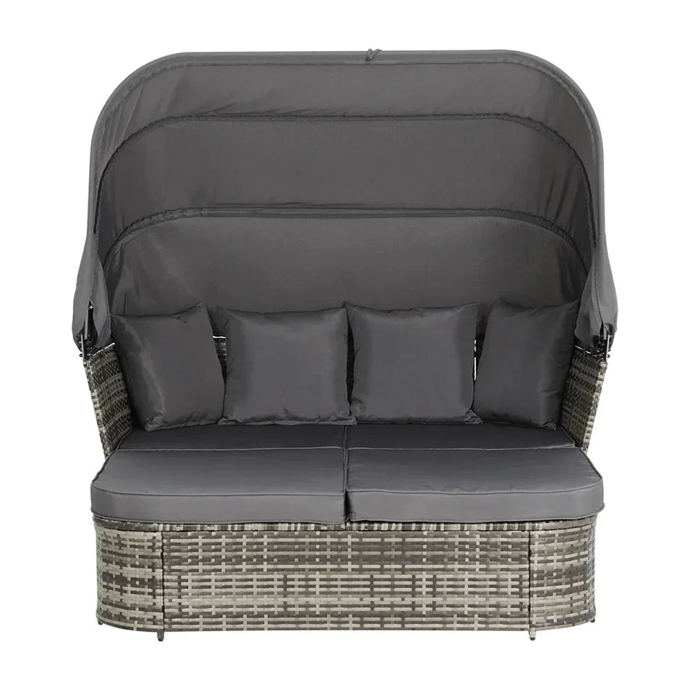 Gardeon Outdoor Sun Lounge Setting Patio Furniture Wicker Sofa Garden Day Bed - Mekamart Australia