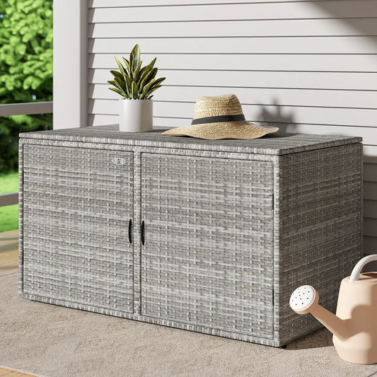 Gardeon Outdoor Storage Cabinet Box Deck Wicker Shelf Chest Garden Shed Tools - Mekamart Australia