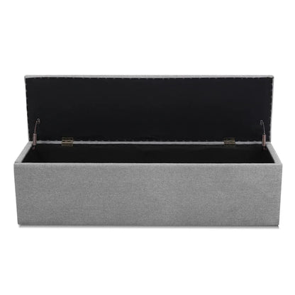 Artiss Storage Ottoman Blanket Box 140cm Linen Grey - Mekamart Australia