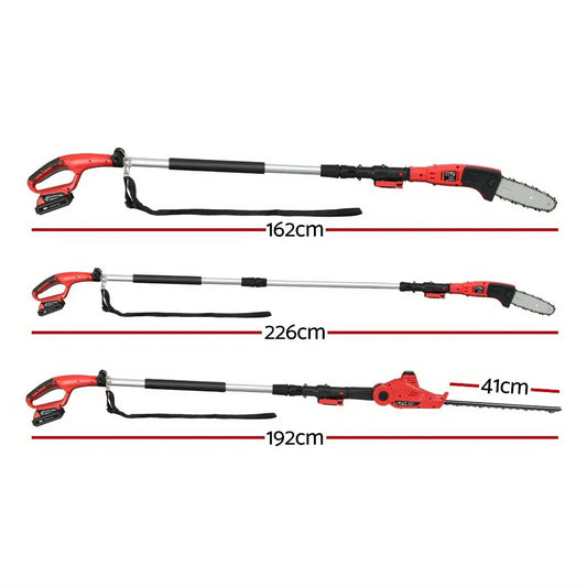Giantz Chainsaw Trimmer Cordless Pole Chain Saw 20V 8inch Battery 2.7m Reach - Mekamart Australia