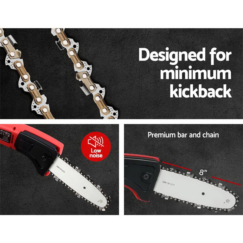 Giantz Chainsaw Trimmer Cordless Pole Chain Saw 20V 8inch Battery 2.7m Reach - Mekamart Australia