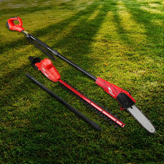 Giantz Chainsaw Trimmer Cordless Pole Chain Saw 8in 20V Battery 2.7m Reach - Mekamart Australia