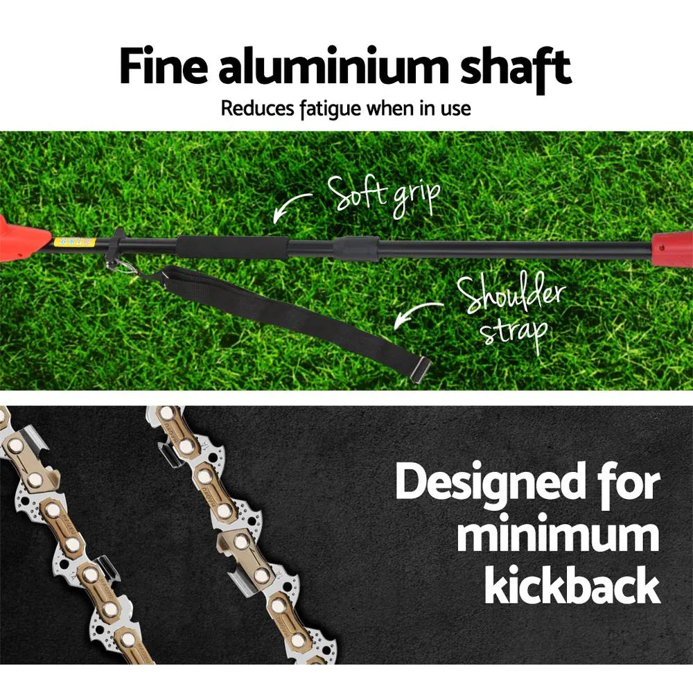 Giantz Chainsaw Trimmer Cordless Pole Chain Saw 8in 20V Battery 2.7m Reach - Mekamart Australia