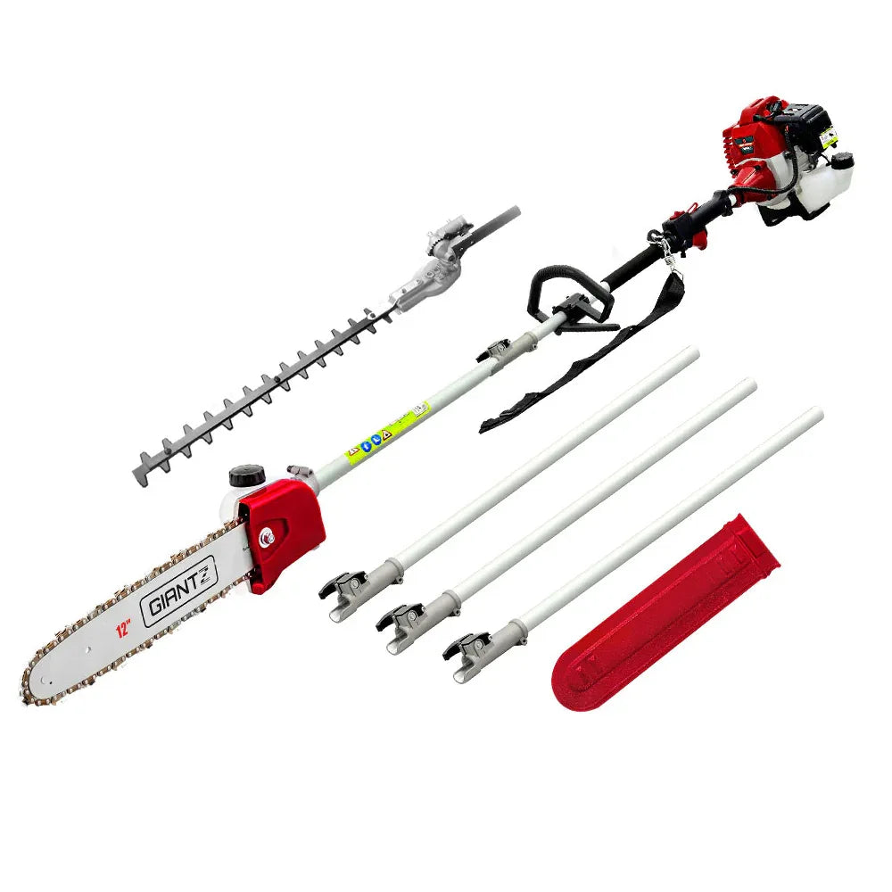 Giantz 62CC Pole Chainsaw Hedge Trimmer 12in Chain Saw 4.3m Long Reach - Mekamart Australia