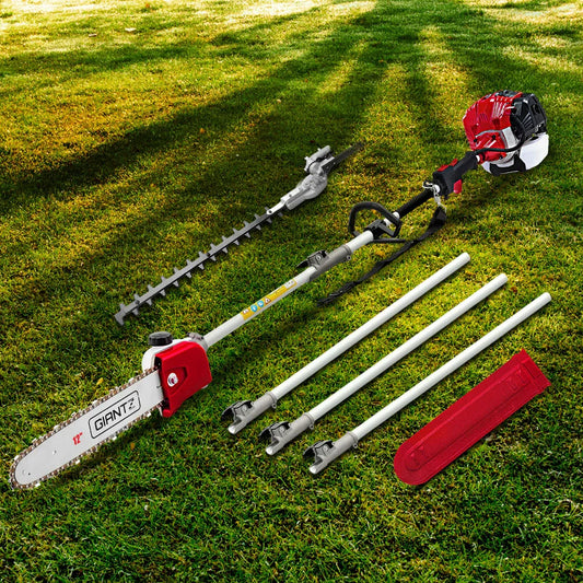 Giantz 65CC Pole Chainsaw Hedge Trimmer 12in Chain Saw 4.3m Long Reach - Mekamart Australia