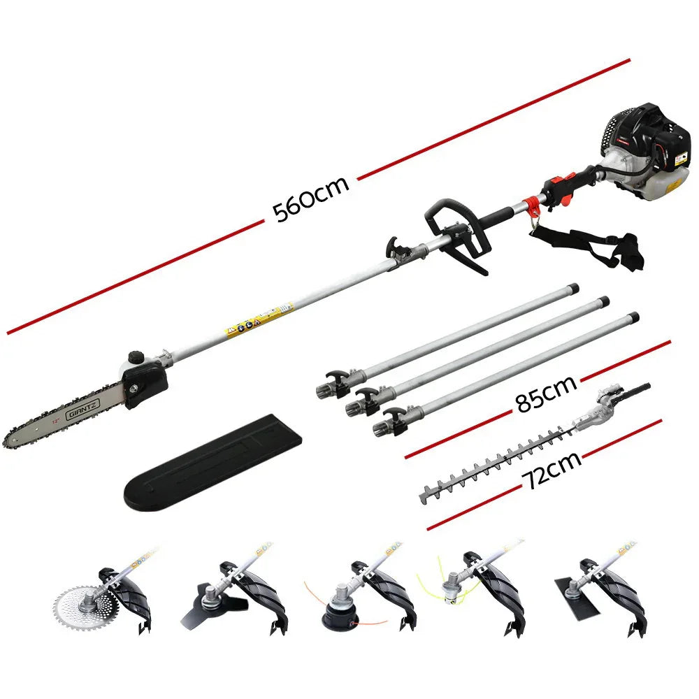 Giantz 65CC Pole Chainsaw Petrol Brush Cutter Whipper Snipper Hedge Trimmer - Mekamart Australia