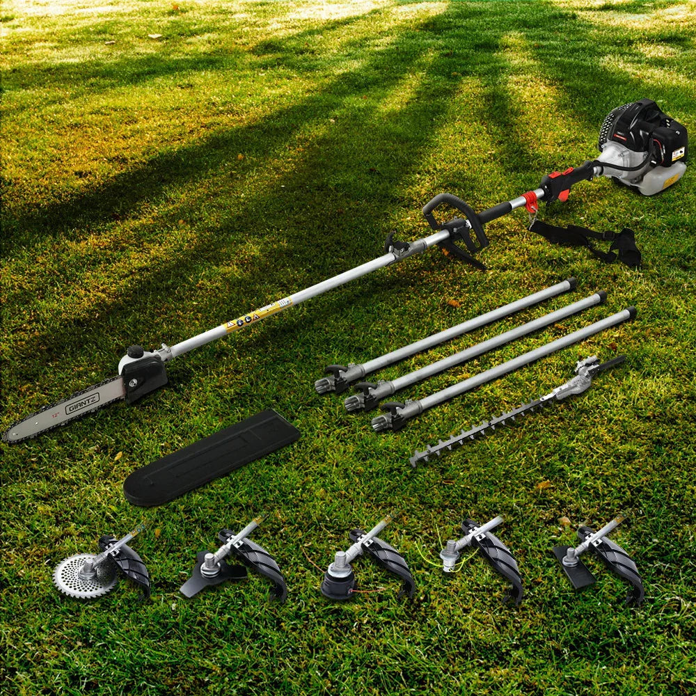 Giantz 65CC Pole Chainsaw Petrol Brush Cutter Whipper Snipper Hedge Trimmer - Mekamart Australia