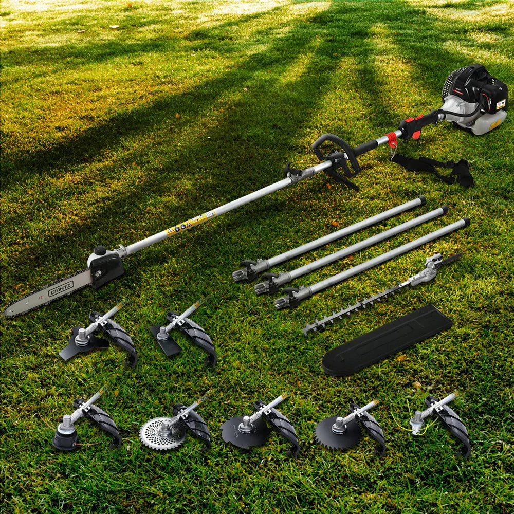 Giantz 62CC Pole Chainsaw Hedge Trimmer Brush Cutter Whipper Snipper Saw 9-in-1 5.6m - Mekamart Australia