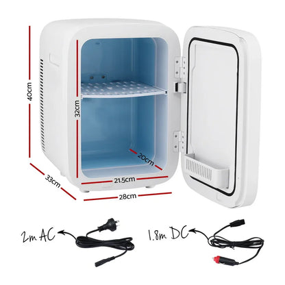 Glacio Mini Fridge Portable 22L White Electric Cooler Warmer Car Office 12V 220V - Mekamart Australia
