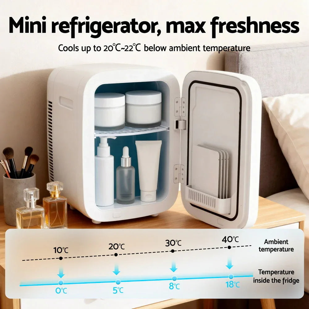 Glacio Mini Fridge Portable 22L White Electric Cooler Warmer Car Office 12V 220V - Mekamart Australia