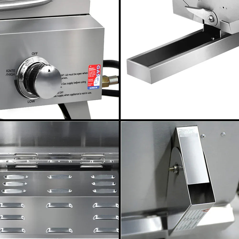 Grillz Portable Gas BBQ Grill 2 Burners - Mekamart Australia