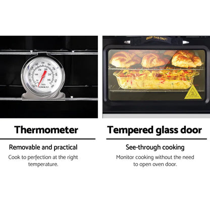 Devanti Portable Gas Oven LPG Silver - Mekamart Australia