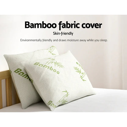 Giselle Bedding 4 Pack Bamboo Pillow Family Hotel - Mekamart Australia