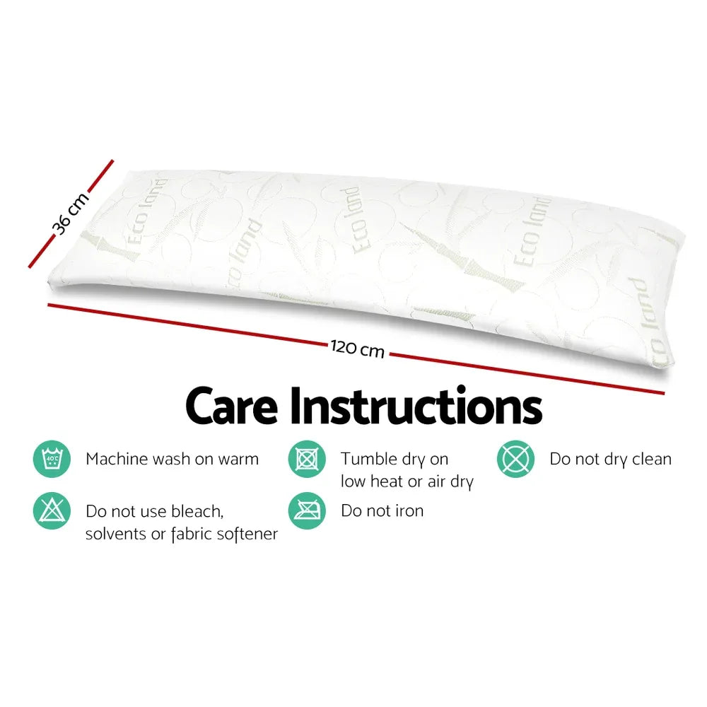 Giselle Bedding Body Support Pillow Bamboo Cover - Mekamart Australia