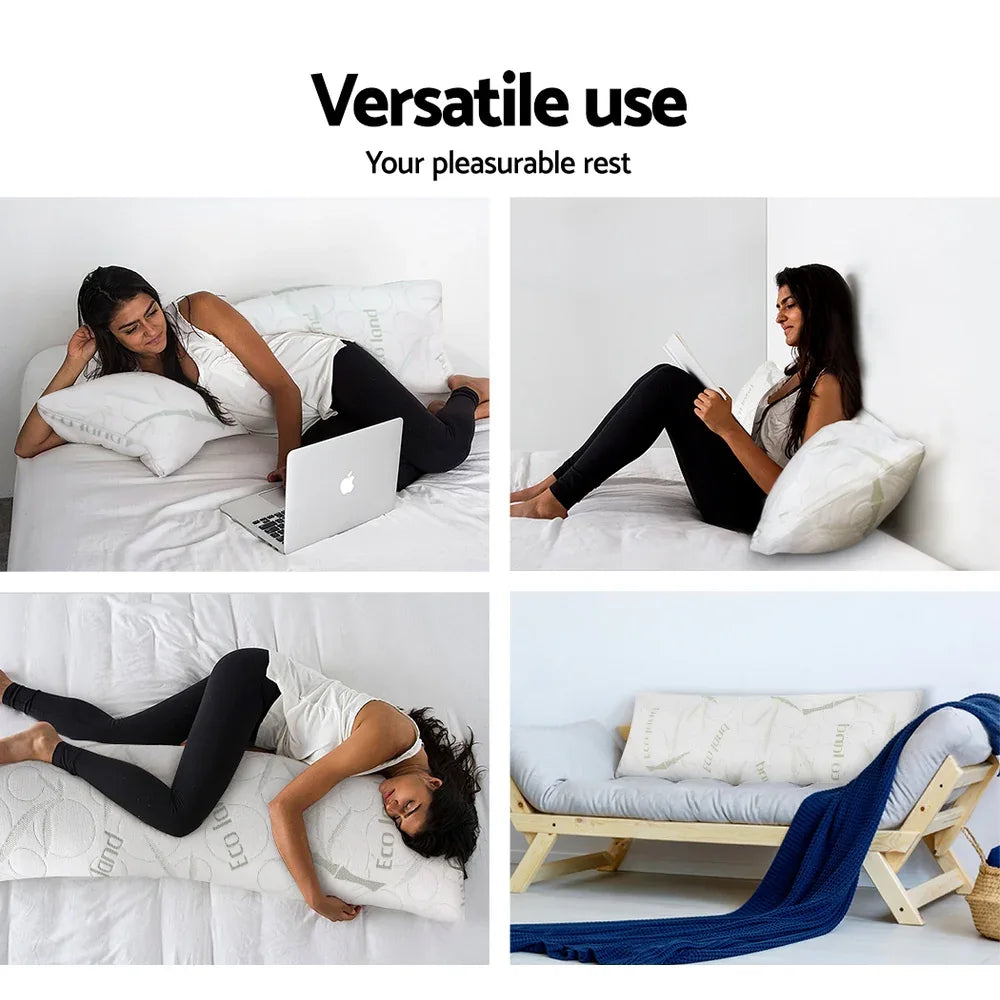Giselle Bedding Body Support Pillow Bamboo Cover - Mekamart Australia