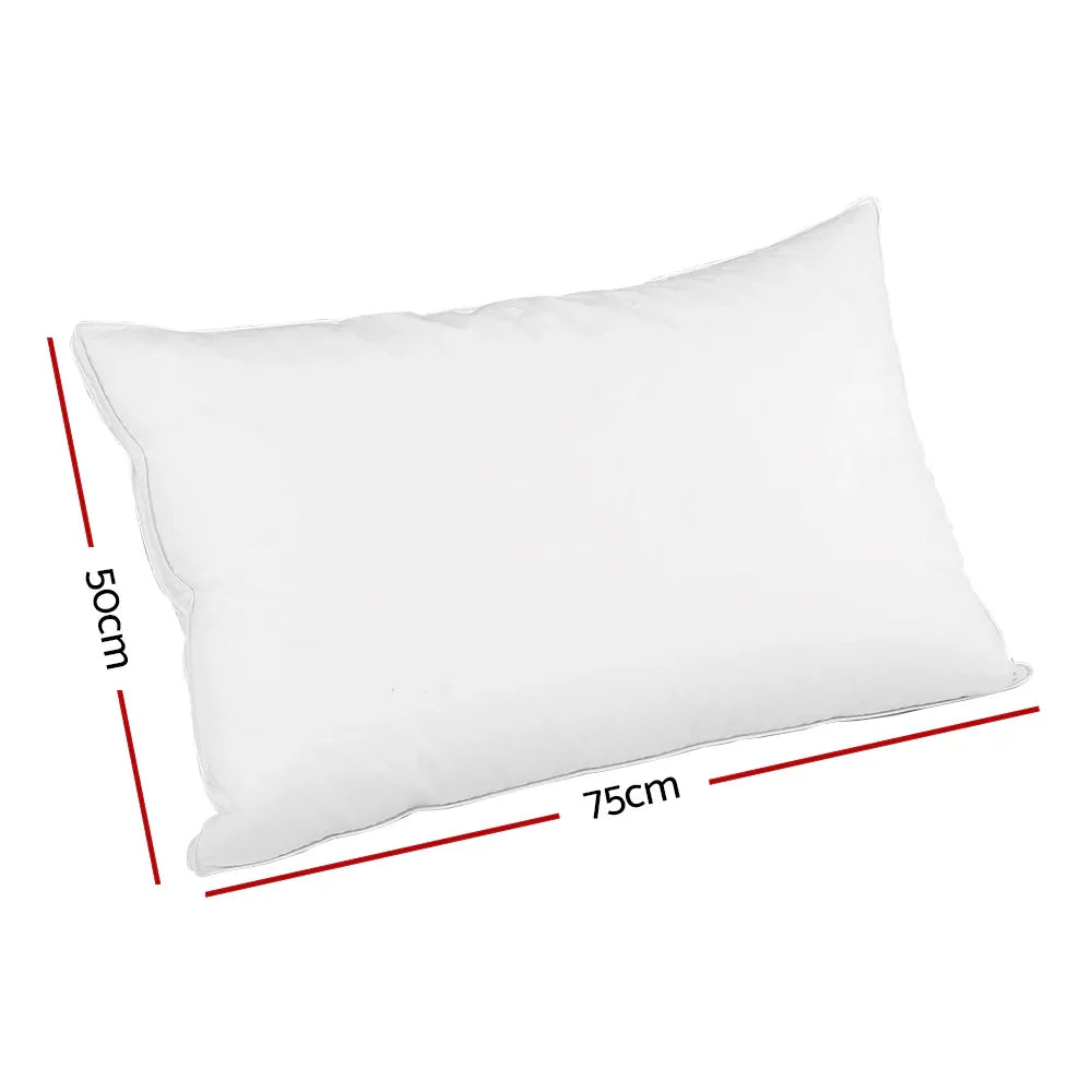 Giselle Bedding Duck Feather Down Pillow Luxury Twin Pack - Mekamart Australia