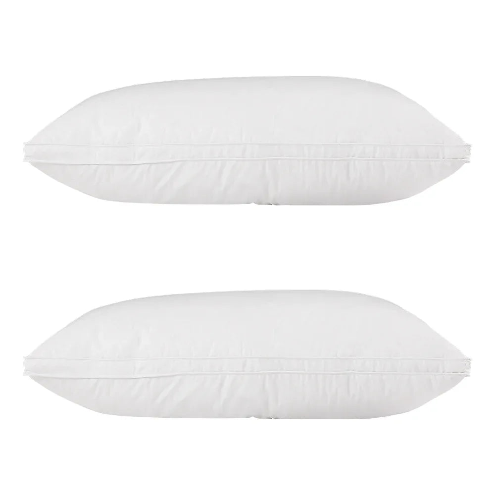 Giselle Bedding Duck Feather Down Pillow Luxury Twin Pack - Mekamart Australia