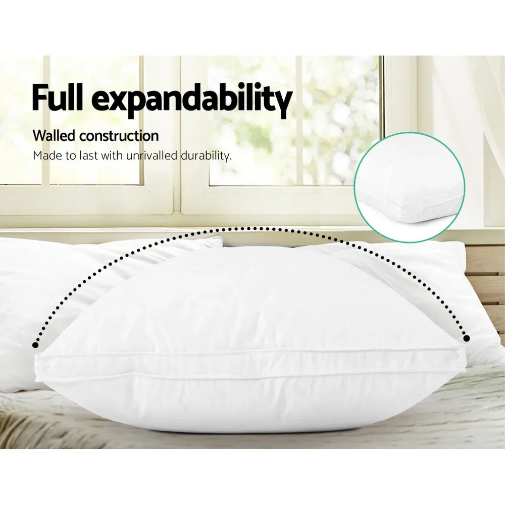 Giselle Bedding Duck Feather Down Pillow Luxury Twin Pack - Mekamart Australia