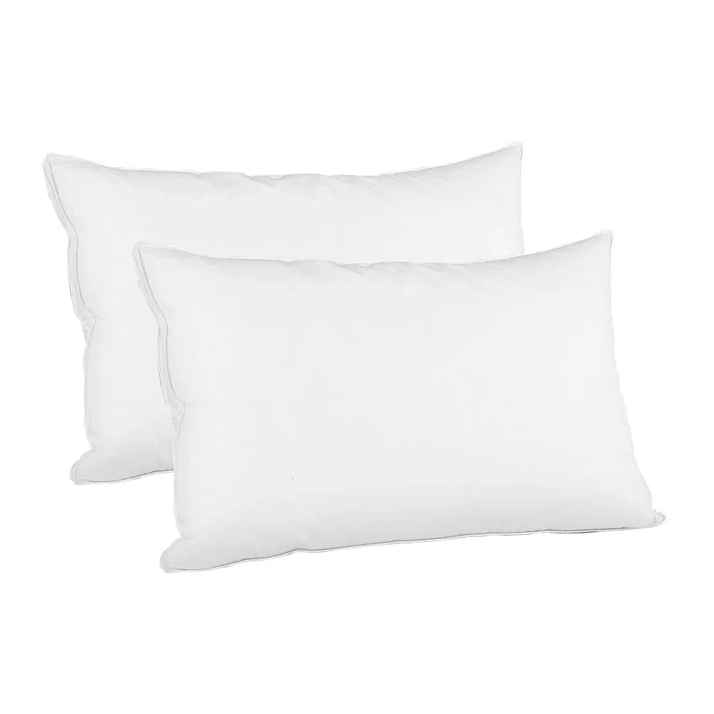 Giselle Bedding Duck Feather Down Pillow Luxury Twin Pack - Mekamart Australia