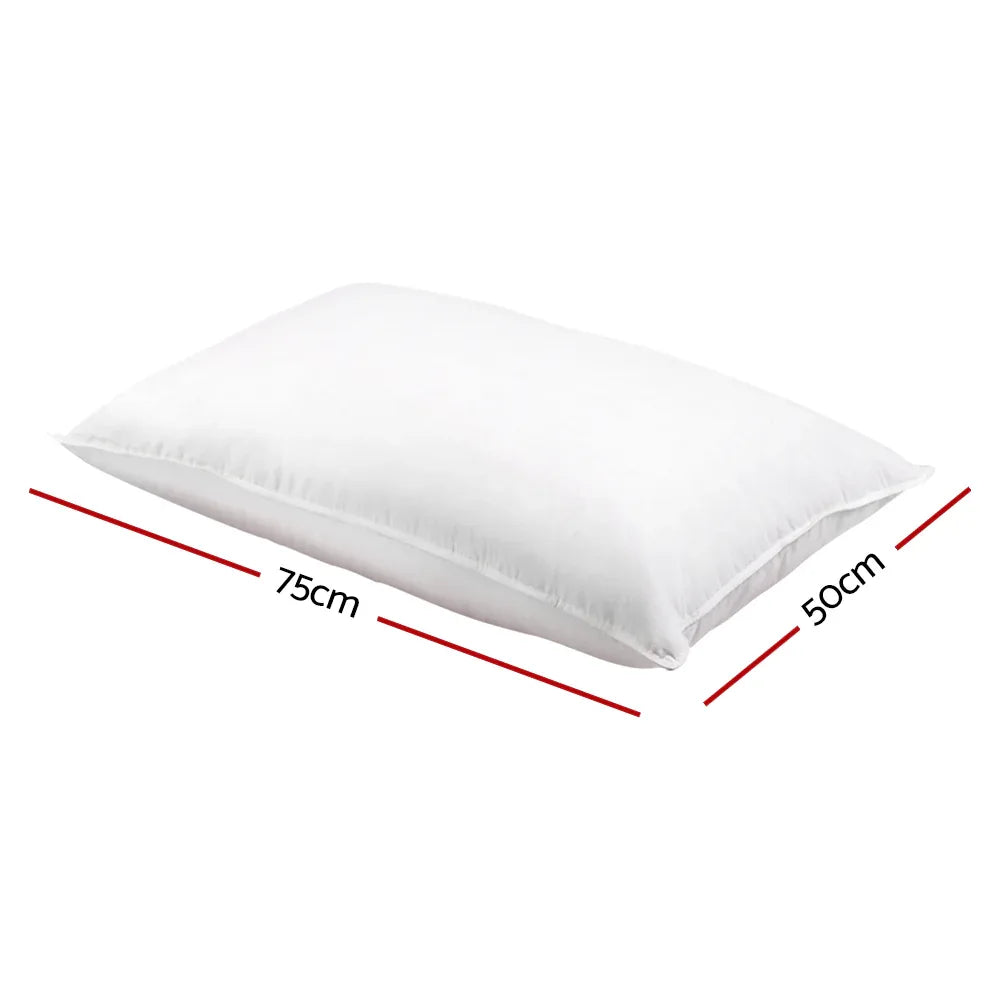 Giselle Bedding Duck Feather Down Pillow Twin Pack - Mekamart Australia