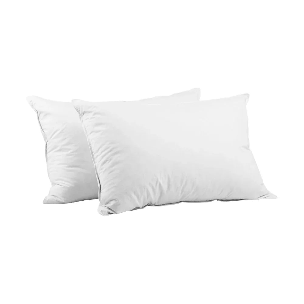 Giselle Bedding Duck Feather Down Pillow Twin Pack - Mekamart Australia