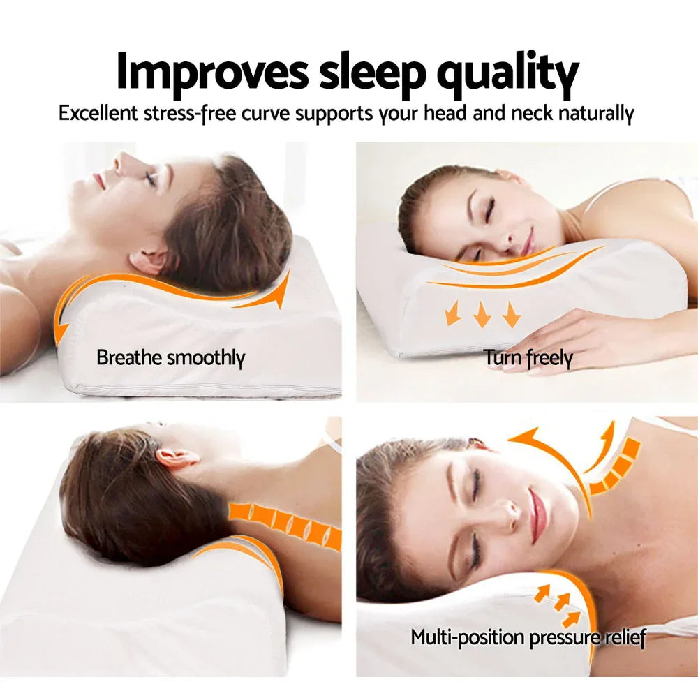 Giselle Bedding Natural Latex Pillow 2-Zone Twin Pack - Mekamart Australia