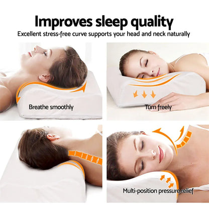 Giselle Bedding Natural Latex Pillow 2-Zone Twin Pack - Mekamart Australia