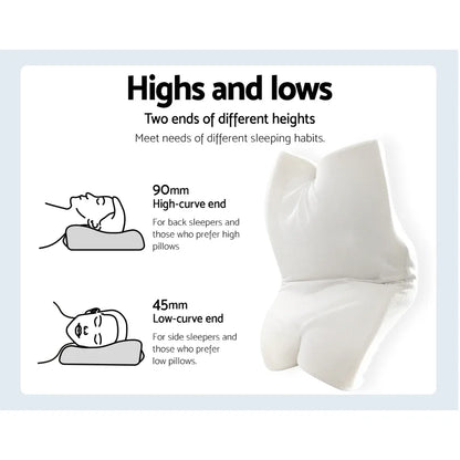 Giselle Bedding Memory Foam Contour Pillow - Mekamart Australia