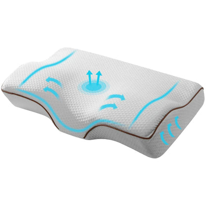 Giselle Bedding Memory Foam Contour Pillow Grey - Mekamart Australia