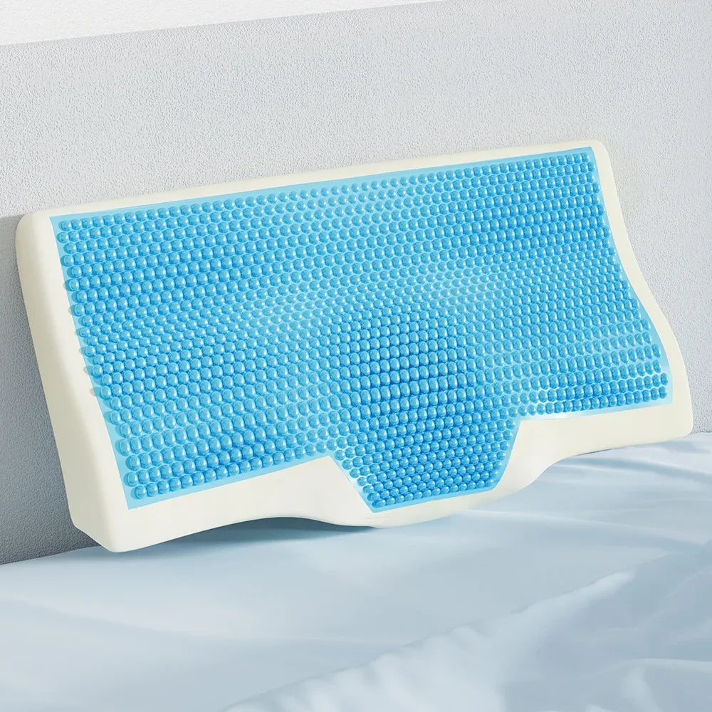 Giselle Bedding Memory Foam Contour Pillow Cool Gel Bamboo Cover - Mekamart Australia