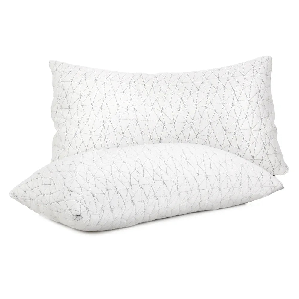 Giselle Bedding Memory Foam Pillow Single Size Twin Pack - Mekamart Australia