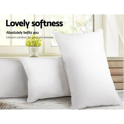 Giselle Bedding 4 Pack Bed Pillow Family Hotel 50X90CM - Mekamart Australia