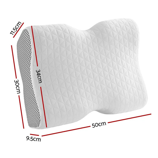 Giselle Memory Foam Pillow Contour Neck - Mekamart Australia