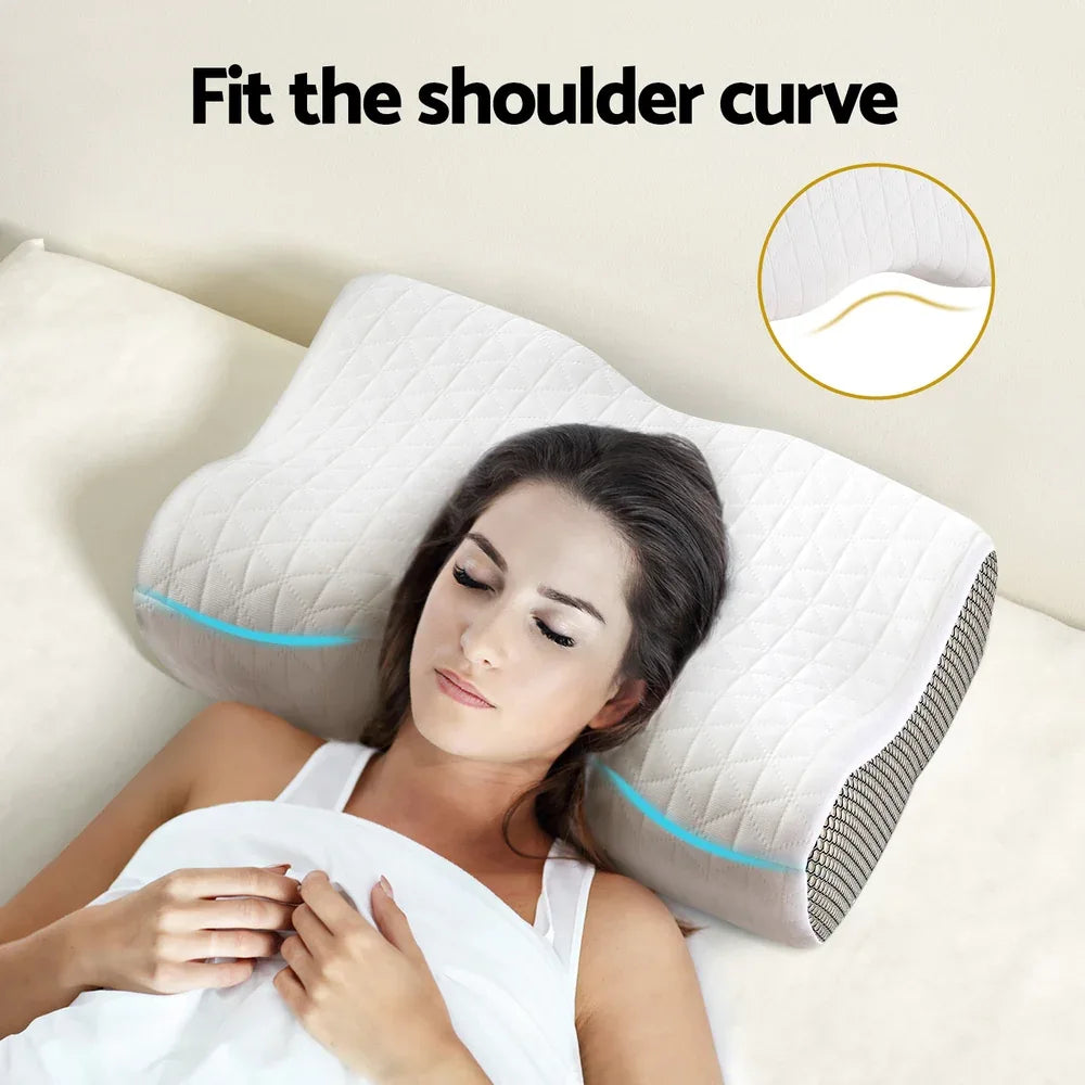 Giselle Memory Foam Pillow Contour Neck - Mekamart Australia