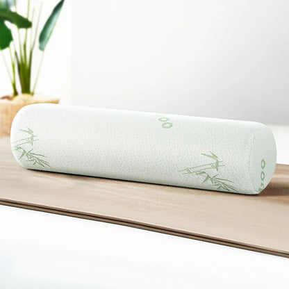 Giselle Bedding Memory Foam Neck Roll Pillow Bamboo Cover - Mekamart Australia