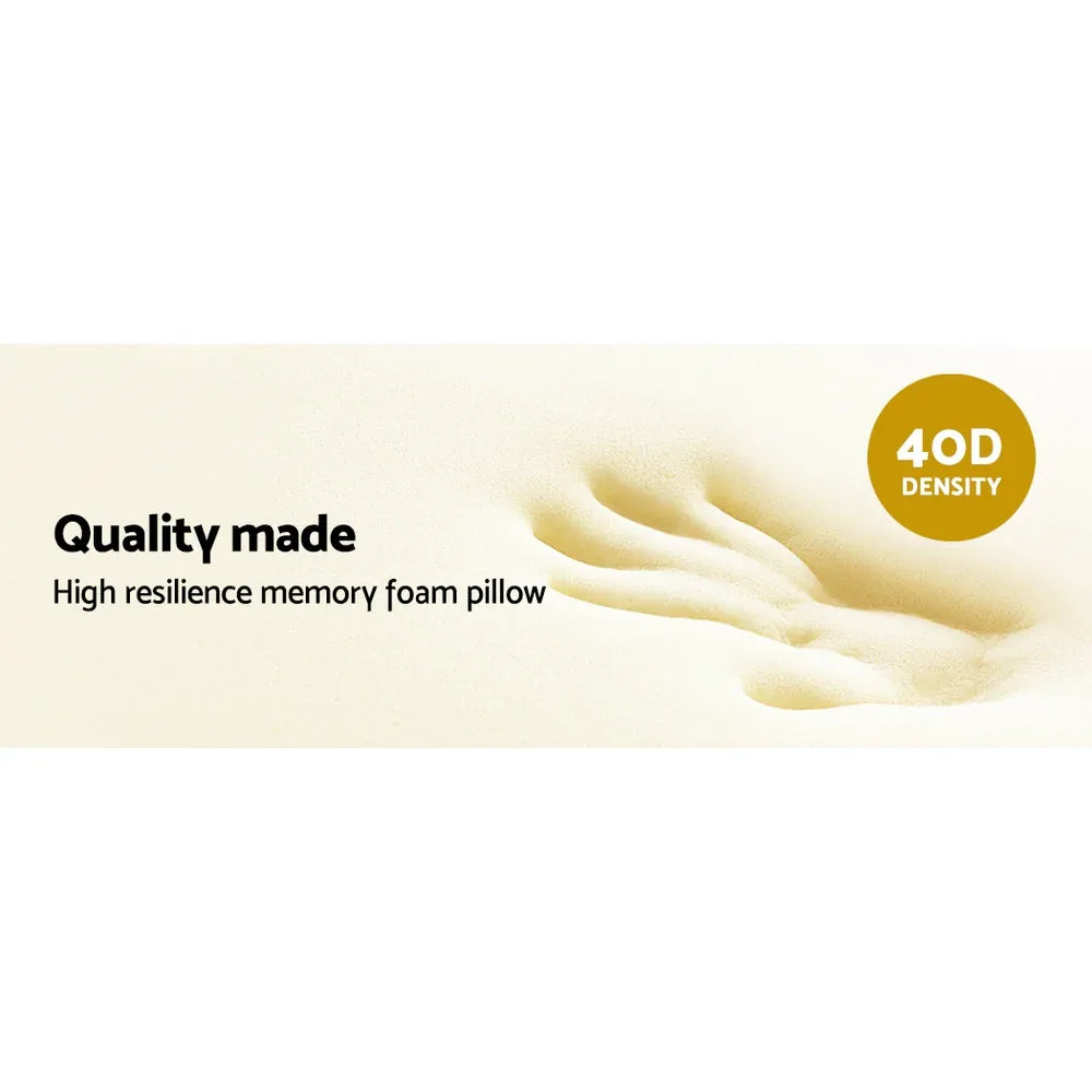 Giselle Bedding Memory Foam Neck Roll Pillow Bamboo Cover - Mekamart Australia