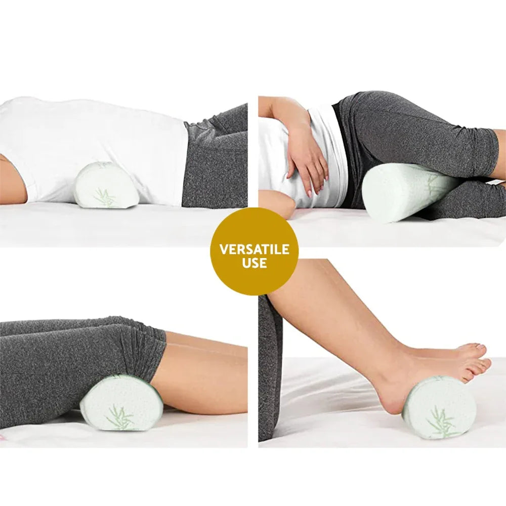 Giselle Bedding Memory Foam Neck Roll Pillow Bamboo Cover - Mekamart Australia