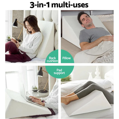Giselle Bedding Wedge Pillow White Twin Pack - Mekamart Australia