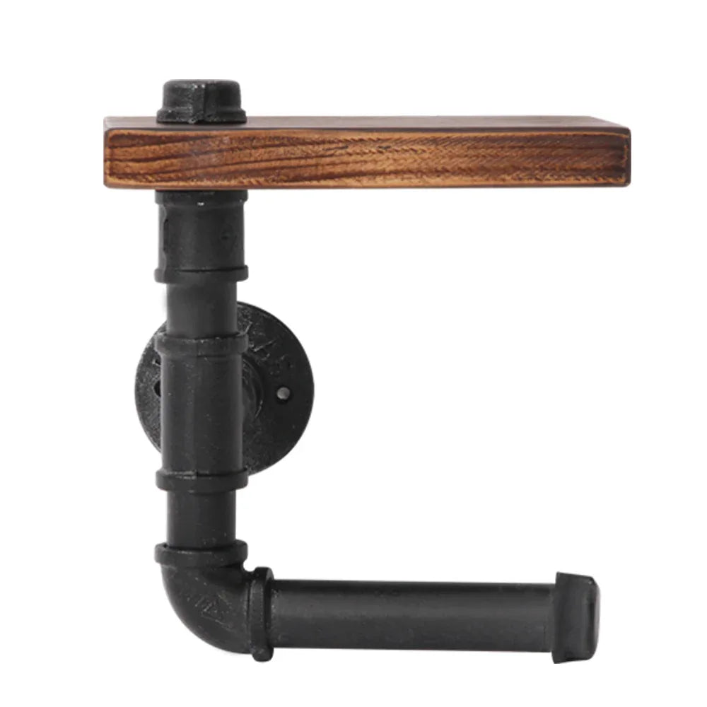Artiss Floating DIY Pipe Shelf Toilet Paper Holder - Mekamart Australia