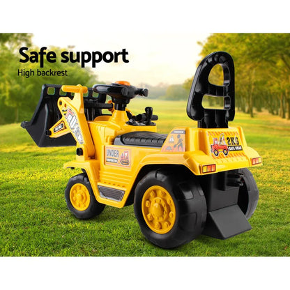 Keezi Ride On Car Toys Kids Excavator Bulldozer Sandpit Digger Car Pretend Play - Mekamart Australia