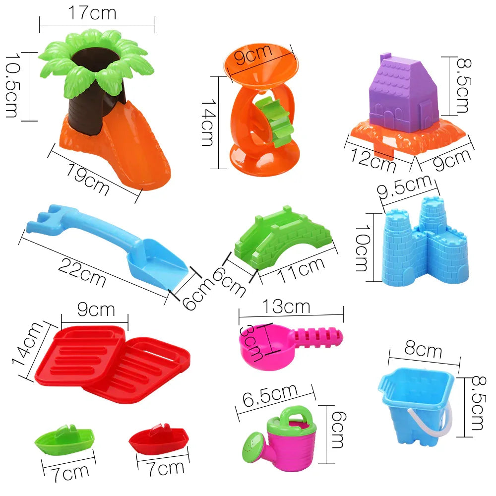 Keezi Kids Sandpit Pretend Play Set Sand Water Table Chair Outdoor Beach Toy - Mekamart Australia