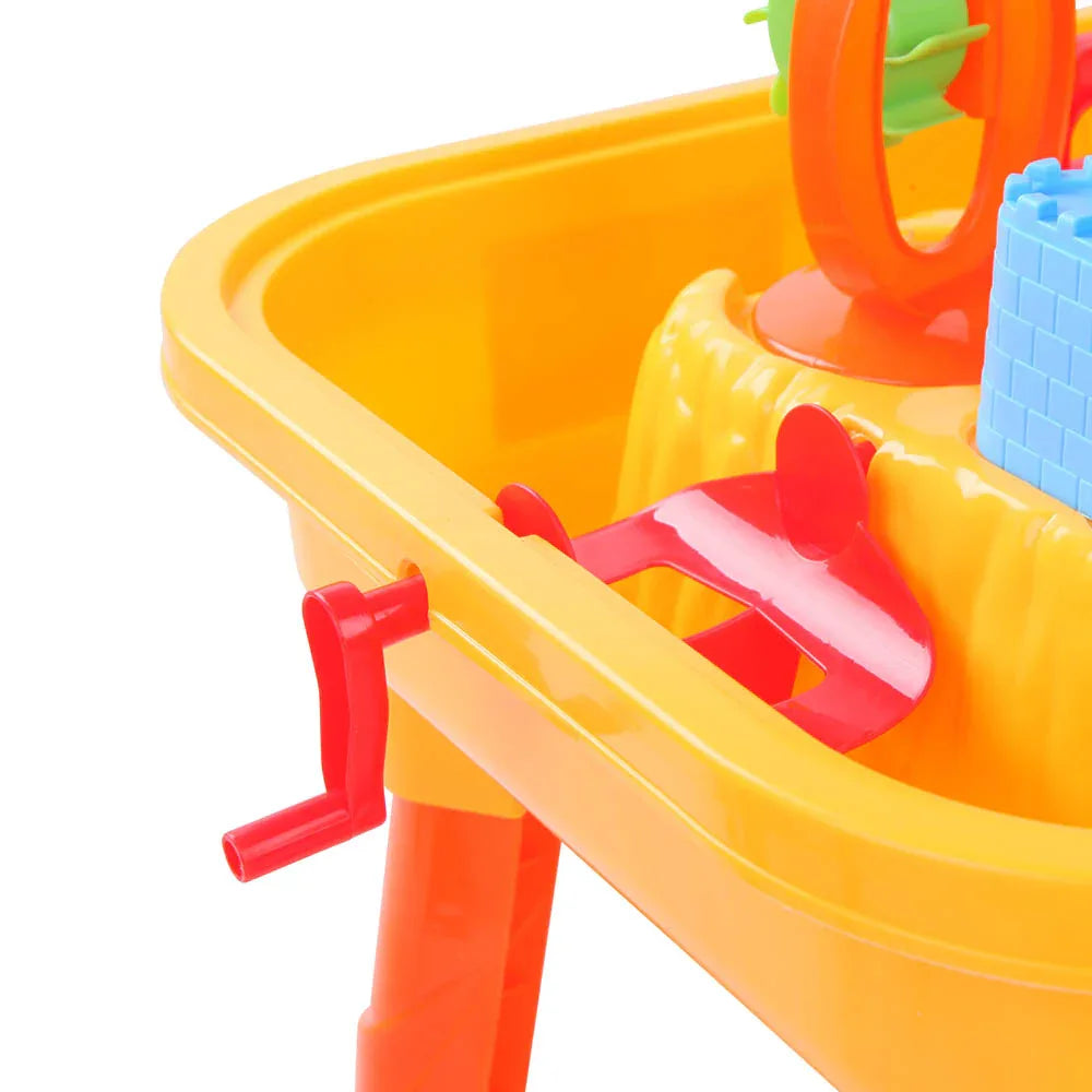 Keezi Kids Sandpit Pretend Play Set Sand Water Table Chair Outdoor Beach Toy - Mekamart Australia