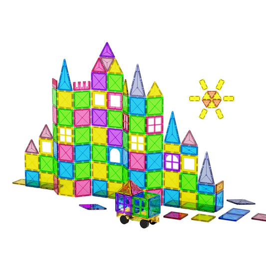 Keezi 100pcs Kids Magnetic Tiles Blocks Building Educational Toys Children Gift - Mekamart Australia